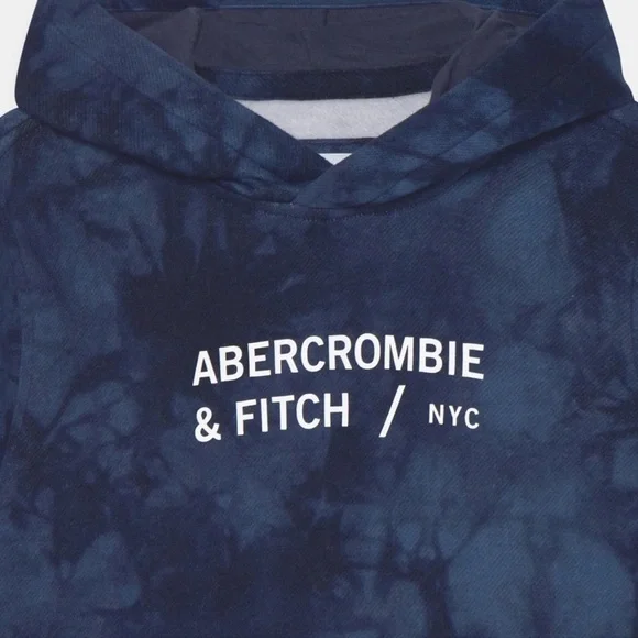 ABERCROMBIE KIDS • Dark Blue Tie Dye Hoodie Sweatshirt - Picture 3 of 5